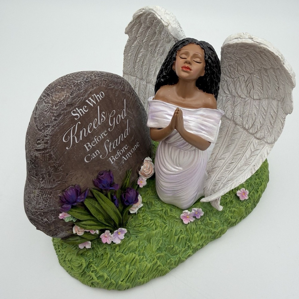 Hamilton Collection She Who Kneels Before God Angel Figurine Black Woman COA